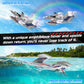 Deerc 3Ch Amphibious Rc Plane For Water, Land & Air, Remote Control Airplane Flying Boat Toys,2.4Ghz 6-Axis Gyro Stabilizer Rtf