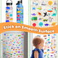 Walenced Puffy Reusable Sticker Book For Toddlers 2-4 Years, 3 Sets Stickers For Kids, Toddler Sticker Book Ages 1-3, 94 Pcs Tod
