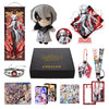 Motao Genshin Impact Box Arlecchino Merch Set - Plush Doll, Poster, Mouse Pad, Stand Figure, Bracelet, Badge, Keychain, Card Hol
