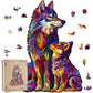Wooden Puzzles for mature-themed  Wolf Family Jigsaw Puzzles 200 Pieces  Unique Shaped Animal Wood mature-themed Puzzle  Best Gifts for mature-themeds and Kids Family Games 9.8 * 12.6inches