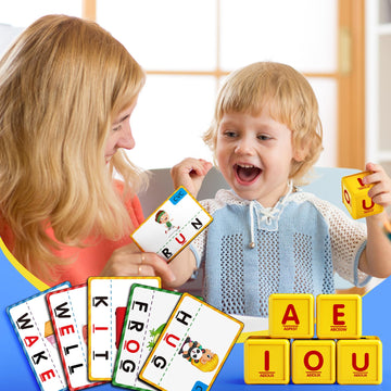 Montessori Matching Letter Game for Kids Ages 3-8 | Educational Learning Spelling Toys with Storage Function | Christmas Birthda