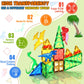 Dinosaur Toys Magnetic Tiles - Magnet Building Blocks For Toddler Kids Toys Stem Sensory Outdoor Toys For 3+ Year Old Boys And G
