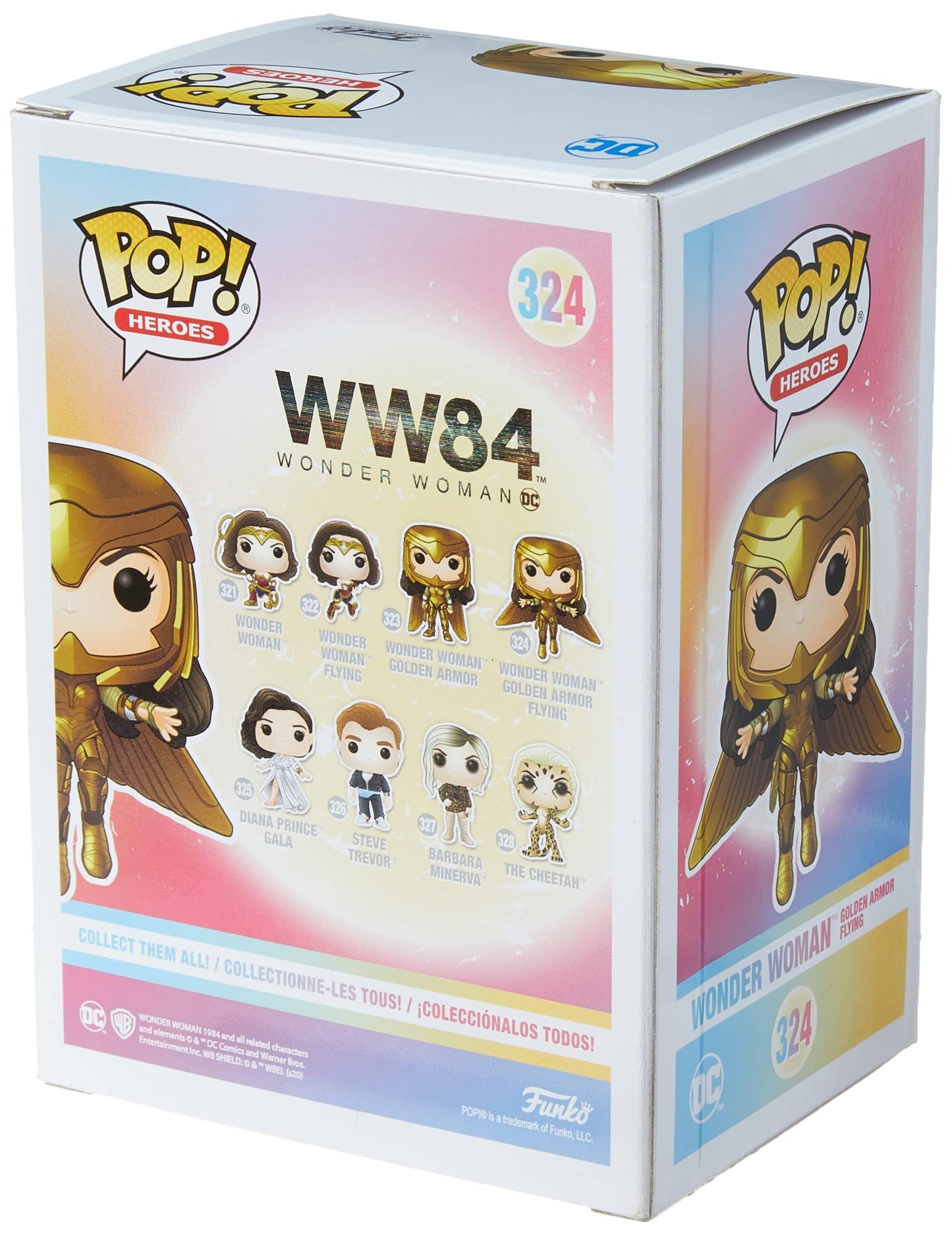 Funko Pop! Movies: Wonder Woman 1984 - Wonder Woman Gold Flying (Metallic), Multicolor