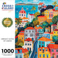 Cross & Glory 1000 Piece Jigsaw Puzzle - Vibrant Vistas of Lisbon, Large Size, Folk Art Style, Durable Cardboard