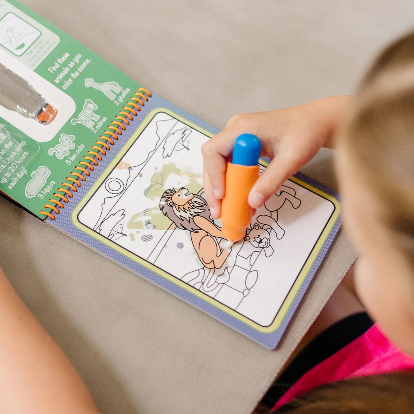 Melissa & Doug On The Go Water Wow! Reusable Water-Reveal Activity Pad - Safari - Fsc Certified