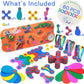 Clixo Super Rainbow, 60 Piece Pack - A Versatile, Travel Friendly Magnetic Building Toy, Flexible Design For Hours Of Fun Creative Stem Play, Great Gift For Curious Kids. Ages 4-99