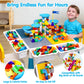 OCATO Kids Activity Table Set with 152Pcs Marble Run Blocks, Multicolor, Size 230, Model 1081, STEM Toys for Ages 3-6