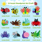 WATINC 12Pcs Spring Insect Handprint Art Craft Bug Crafts Butterfly Dragonfly Summer Springtime DIY Bug Kit Animal Themed Art Su
