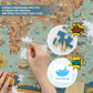 Puzzles For Adults 1000 Pieces, Momibook Jigsaw Puzzles Of World Map, Painting Image 75X50Cm(29.5''X19.7'') Toys & Game Puzzle,