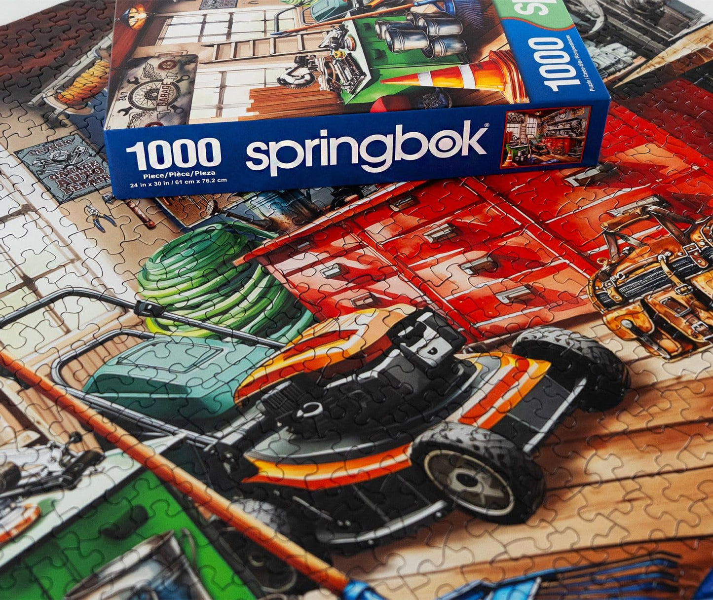 Springbok Tool Man'S Garage 1000 Piece Puzzle For Adults - Colorful Garage Filled With A Handyman'S Gear