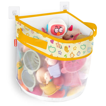 Uneede Duck Print Bath Toy Storage,4.15 Gallons Bathtub Toy Storage Organizer,Bath Toy Holder For Bathtub Organizer And Storage,