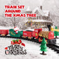Train Toy For Toddler, Train Set Around For Christmas Tree, Electric Locomotive With Light & Sound, Tracks, Carriages, Ideal For Holiday Decoration, Gift For Boys Girls 3 Years Old & Up Kids Children