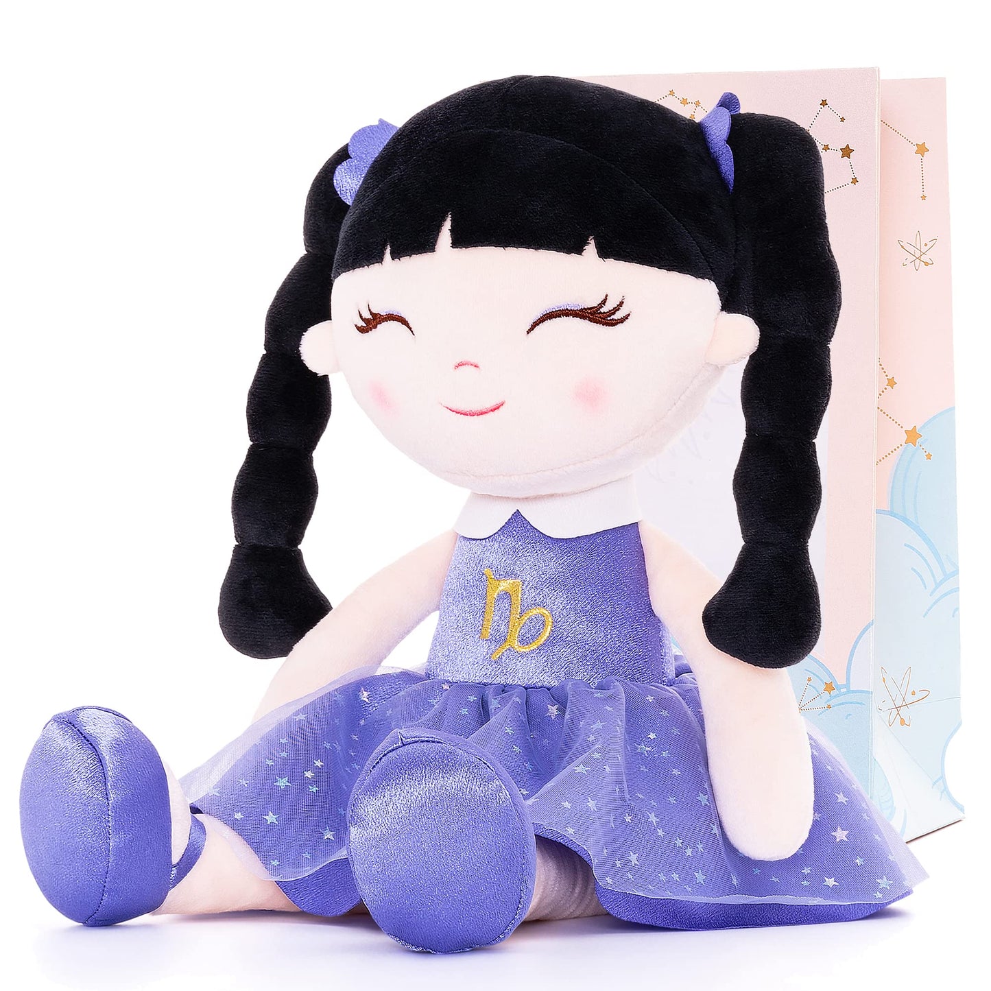 Arteeksdoll Baby Girl Gifts Plush Dolls Constellations Zodiac Doll Birthday Gift 17 Inches Capricorni