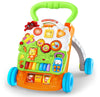 YOLAY Baby Walker Push Toy with Wheels, Sit-to-Stand Foldable Walker for Baby Boy and Girl 6-12 Months with Detachable Play Pane