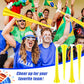 Sosation 4 Pieces Collapsible Stadium Horn 24 Inch Vuvuzela Plastic Trumpet Horn Blow Noisemakers For Sporting Events Graduation Games School Sports Party Supplies Favors Accessories(Yellow)