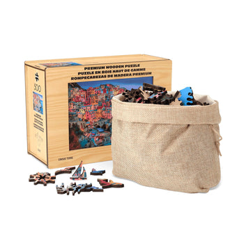 Buffalo Games - Cinque Terre Wood Puzzle - Whimsy Cut Jigsaw Pieces - 500 Piece Jigsaw Puzzle