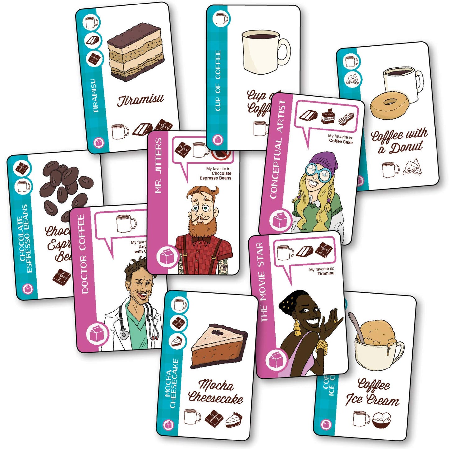 Looney Labs Just Coffee Expansion For Just Desserts Card Game - Flavorful Coffee Addition