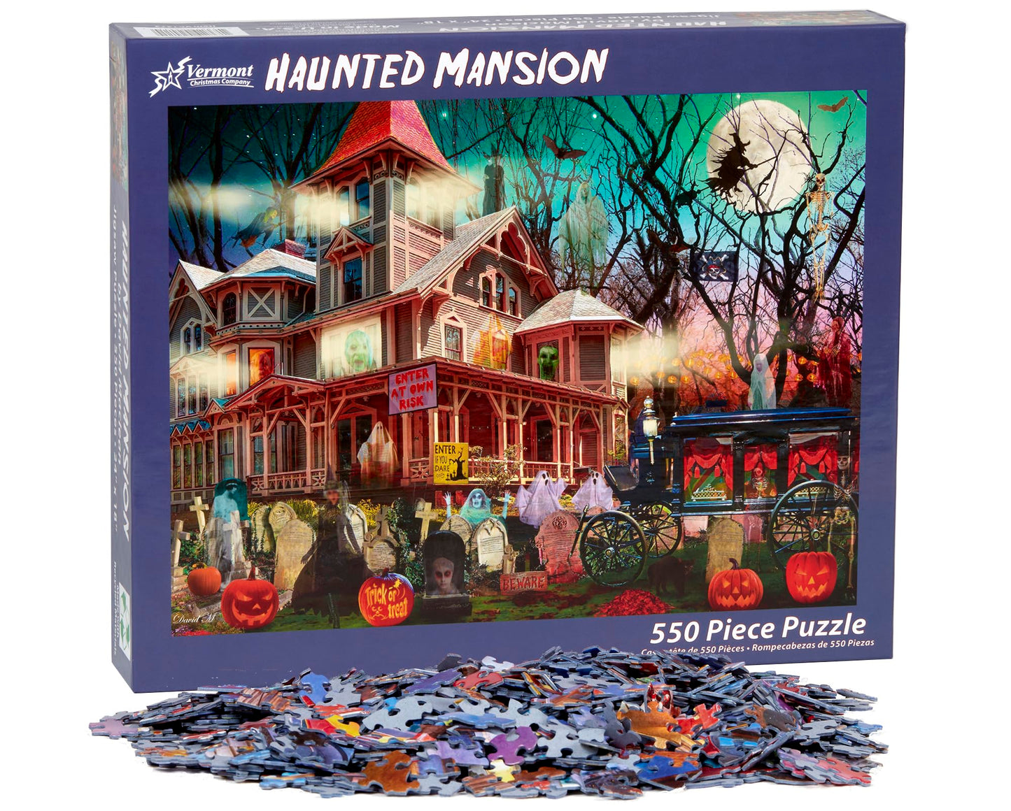 Haunted Mansion Jigsaw Puzzle 550 Piece by Vermont Christmas Company