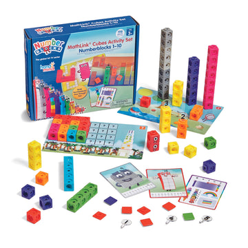 hand2mind MathLink Cubes Numberblocks 1-10 Set - 30 Preschool Learning Activities, Counting Blocks, Educational Toys for Kids