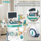 Jovow Doctor Kit for Kids, Pretend Medical Station Set for Boys & Girls, 28Pcs Pretend Play Medical Kit Toy, Mobile Cart with So