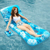 Jasonwell Inflatable Pool Float mature-themed - Pool Floaties Lounger Floats Floating Chair Raft with Adjustable Backrest Cup Holders Water Floaty Lake Lounge Tanning Floats Beach Party Toys for mature-themeds (Blue)
