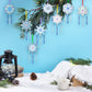 JellyArch Winter Snowflake Wind Chime Making Kit - 30 Pack DIY Wooden Ornaments for Kids - Multicolor - Small