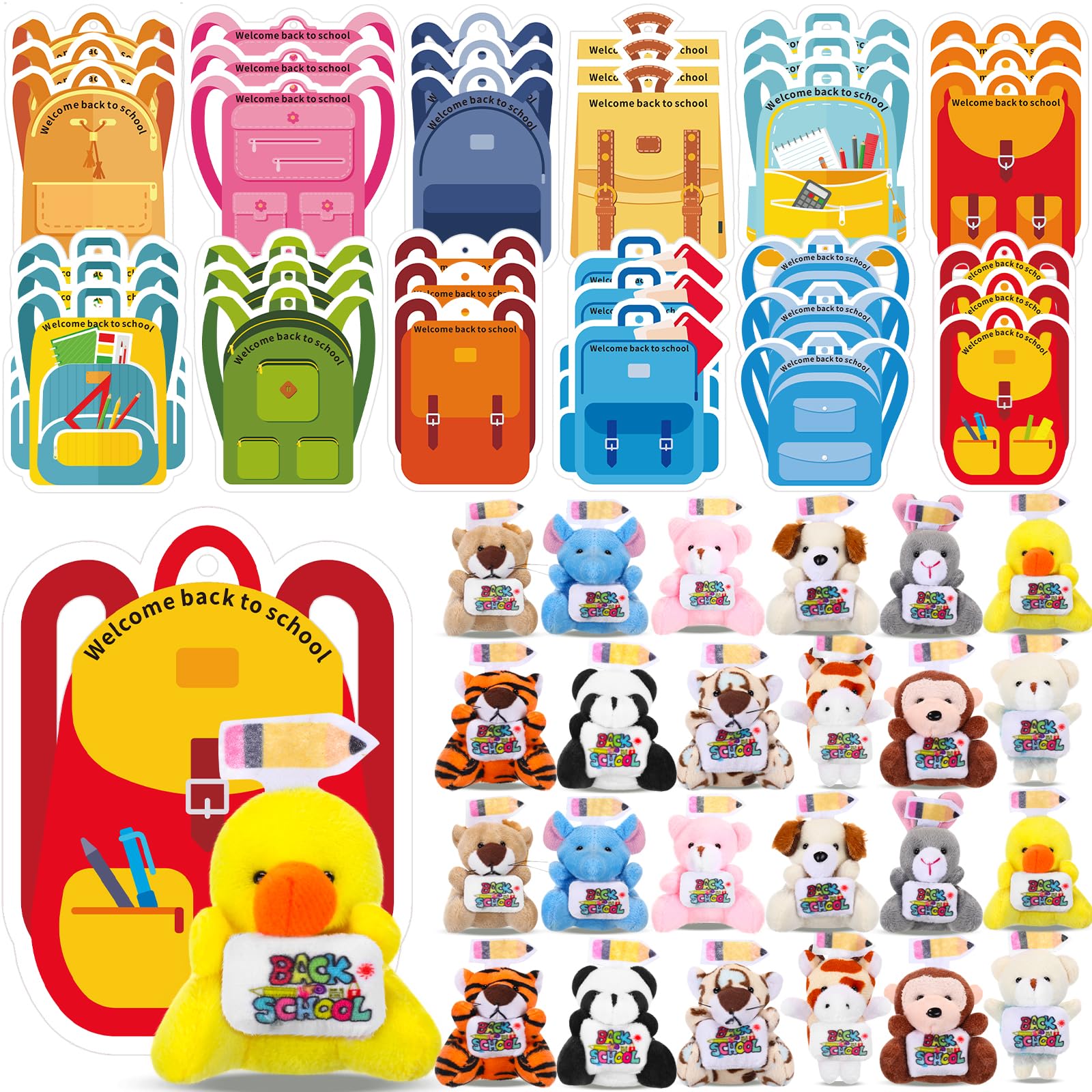 Blueweenly 45 Set Welcome Back To School Gifts For Students Teachers Stuffed Animals Bulk Mini First Day Of School Plush Animals