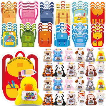 Blueweenly 45 Set Welcome Back To School Gifts For Students Teachers Stuffed Animals Bulk Mini First Day Of School Plush Animals