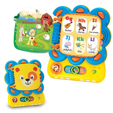 Words And Abc Learning For Toddlers 1-3 Years Old With Chapa The Lion Alphabet Book - Interactive Sound Book With Melodies, Fun Sounds & Light For Early Education And Development