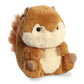 Aurora Round Rolly Pet Romper Chipmunk Stuffed Animal - Adorable Companions - On-The-Go Fun - Brown 5 Inches