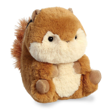 Aurora Round Rolly Pet Romper Chipmunk Stuffed Animal - Adorable Companions - On-The-Go Fun - Brown 5 Inches