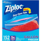Ziploc Double Zipper Freezer Gallon Bags  Total: 152 Bags (4 X 38 Count)