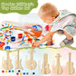 Syhood 36 Pcs 18 Sets DIY Wood Guitar for Kids (6 Difference Designs) with Pigments (6 Colors), Christmas Kids Gift for Boys Gir
