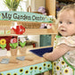Svan Wooden Toy Gardening Center Indoor Playset - 22 Pc Garden Stand Set W Flowers, Seed Packets, Pots, Shovel Rake Apron Watering Pot- Great Interactive & Fun Pretend Playtime, Gift For Boys Girls