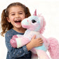 LELELONG Small Stuffed Unicorn Animal Pink Rainbow Plush Little Plushy Fluffy Gifts for Kids Girls Boys Girlfriend for Birthday 