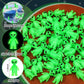 CroBlissful Mini Alien Figures - 50 Pcs Glow in The Dark Rubber Aliens, Fluorescent Green, Perfect for Halloween Party Favors