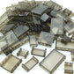 Zhx 72Pcs Clear Transparent Window House Building Brick Toy Classic Flat Plates Pieces And Parts Block Compatible With Major Brands (Black Mix)