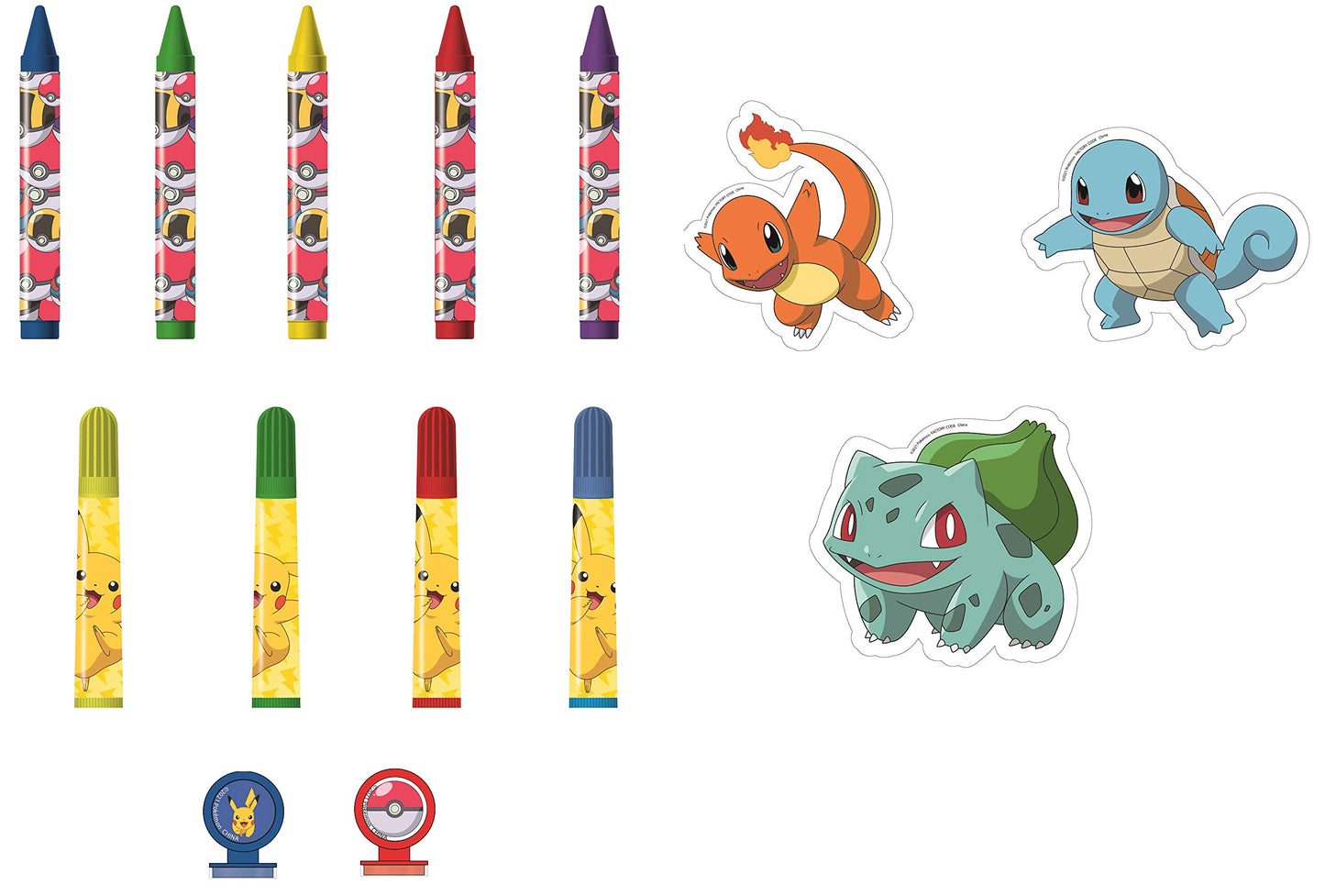 Innovative Designs Pokemon Kids Coloring Art Set with Stickers and Stampers