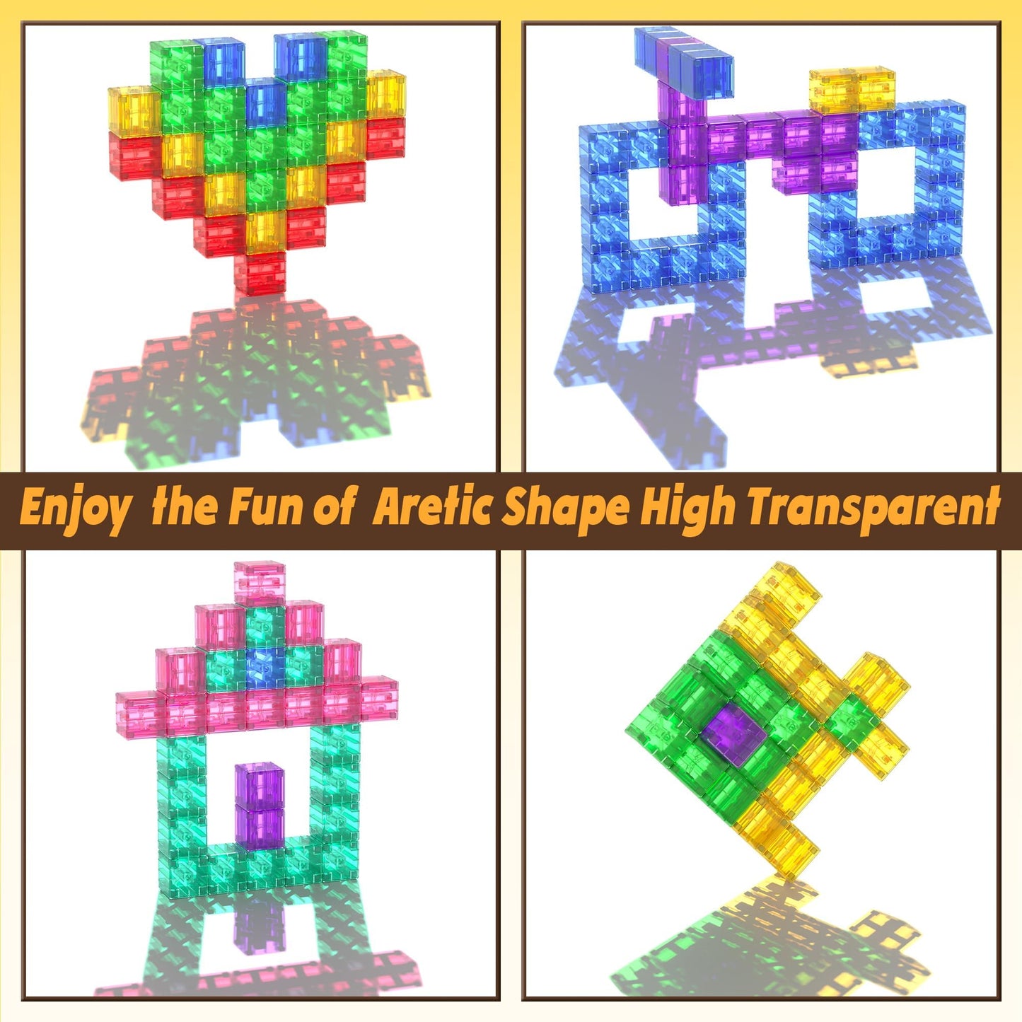 Apluses 45Pcs Magnetic Blocks - Transparent Magnetic Cubes, Toddler Boy Toys, Magnetic Building Blocks, Sensory Autism Toys For Kids Ages 3+, Preschool Magnet Toys For 3-5 Year Old Boys And Girls