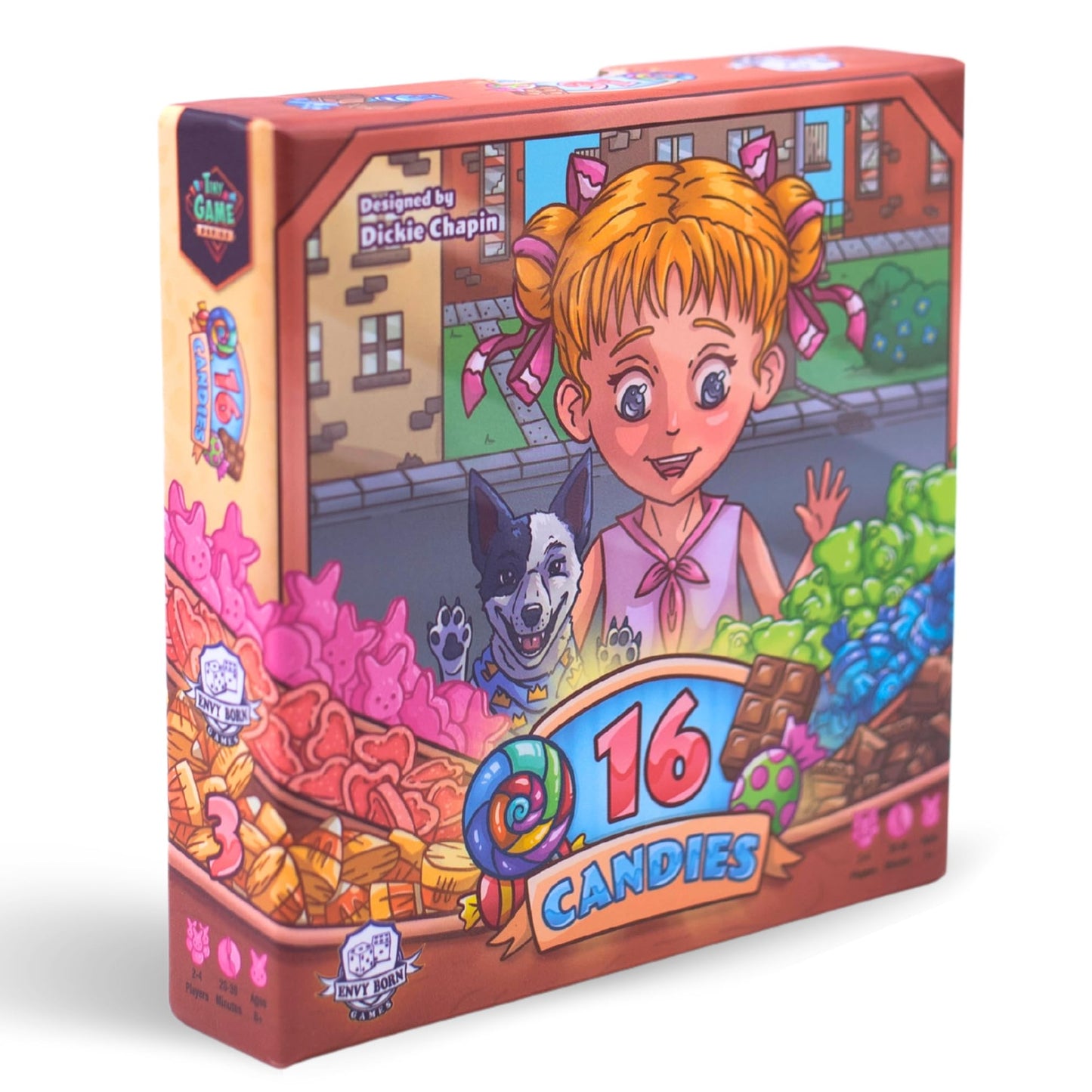 16 Candies | Candy Themed Travel Size Board Game That Kids Love! | Fun Set Collection Card Game | 2-4 Players, Ages 8+ | Easy To