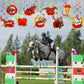 MARFOREVER 48 Pcs Derby Day Decorations Hanging Banner Swirls Derby Horse Decorations Horse Racing Ceiling Streamer Decor Racing