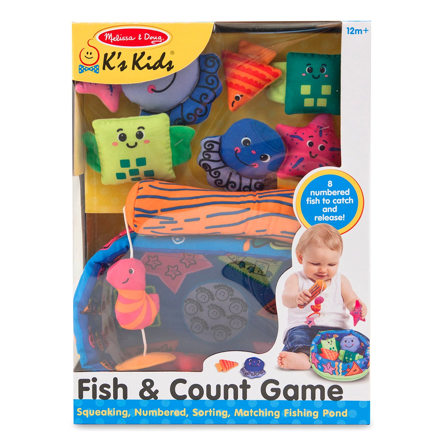 Melissa & Doug Fish and Count Game, Multi-color Fabric, 13.5" x 9.75" x 3.75", Model 9184, Educational Learning Toy for Kids