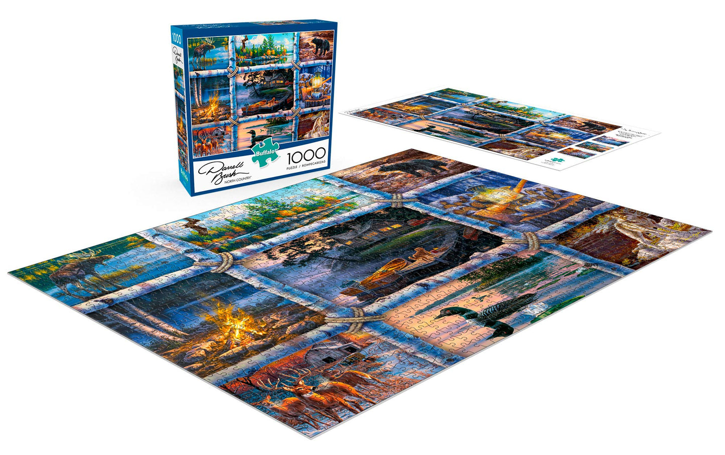 Buffalo Games 1000 Piece Jigsaw Puzzle - Darrell Bush North Country - Large Multicolor Cardboard 26.75 x 19.75 for Adults