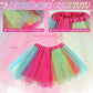 4 Pcs Butterfly Fairy Costume For Girls Kids Princess Cosplay Costume Set With Wings, Tutu Skirt, Wand (Rainbow)