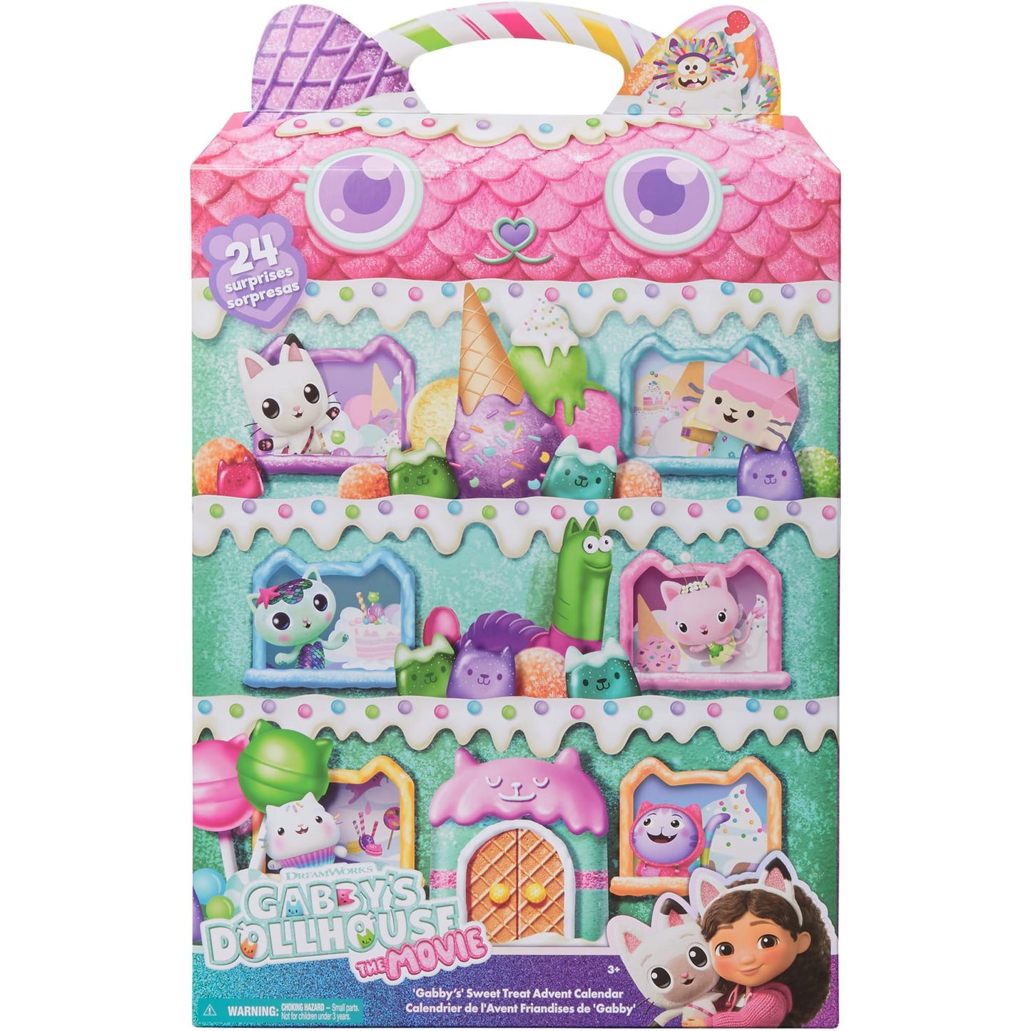 Gabby's Dollhouse: The Film Advent Calendar 2025 Cute Winter Surprise  24 Surprise Toys with Gabby Figure  Cat Friends & Accessories  for Children from 3 Years