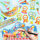 150 Pcs Happy Birthday Kits for Kids Classroom, Include Crowns, Silicone Stretches, Toy Whistles, Badge Stickers, Students Kinde