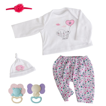 Ekokiz Reborn Baby Dolls Clothes Girl Perfectly Cute Baby Dolls Clothes 17-22 Inches Baby Doll Accessories White Baby Clothes Fo