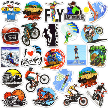 Sport Stickers For Kids Water Bottles Stickers For Teens Waterproof Stickers Vinyl Laptop Stickers Pack (50 Pcs)