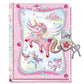 Dudubuy Magic Unicorn Diary With Lock For Kids Little Girls Diaries 5.25.X7X1' 300 Pages Lined Girls Journal Cute Secret Notebook With Lock 2 Keys For Kid Writing Drawing Unicorn Gifts For Age 5-10