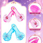 DUDUCOFU Princess Dress Up Clothes for Little Girls Toddlers, Princess Dress Up Shoes Set with Princess Cape Tutu Shoes Crown Wa